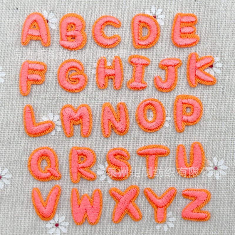 Wholesale 1.6cm Alphanumeric Adhesive Embroidery Patch